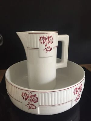 NECESSAIRE De TOILETTE ANCIEN BROC ET CUVETTE Bon État - Photo 1/4