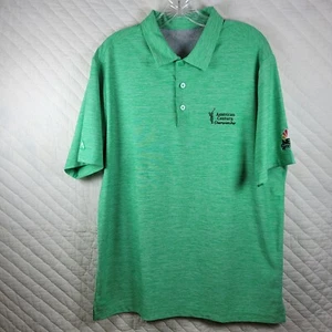 Antiqua Golf Polo Shirt Green Mens Large Short Sleeve Polyester Performance - Picture 1 of 10