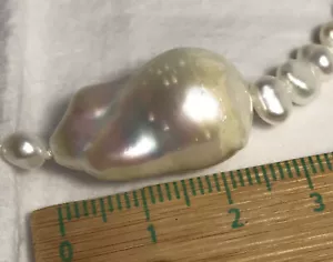 Feinste echte Perlenkette mit *Südsee-Zuchtperle*-Anhänger *15x25mm*!! - Bild 1 von 11