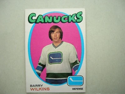 1971/72 O-PEE-CHEE NHL HOCKEY CARD #230 BARRY WILKINS ROOKIE EXNM NM SHARP!! OPC - Image 1 of 2