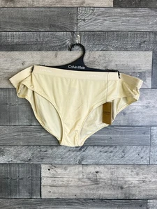 Calvin Klein Damen Slips Unterwäsche Größe 2XL Beige Neu mit Etikett LIVE - Bild 1 von 2