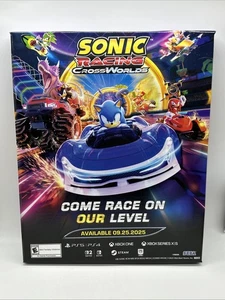 Seltenes Sonic Racing Cross Worlds Walmart Store Display 18” x 15” x 1” - Bild 1 von 3