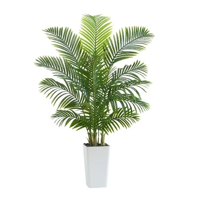 Palmera artificial: planta tropical de seda falsa de 5 pies resistente a los rayos UV imitación Areca Pal... Foto 1 de 4