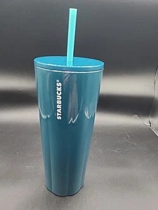 Starbucks 2023 Two Tone Blue Metal Tumbler Straw Included 24 Fl Oz  - Bild 1 von 6