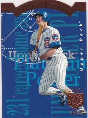 Cartão RYNE SANDBERG 1993 Upper Deck SP #PP17 Chicago Cubs DIE-CUT PLATINUM POWER - Imagem 1 de 2