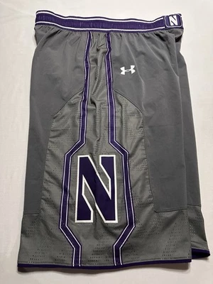Under Armour Northwestern Wildcats Gametime Shorts Mens XL Length +4” Basketball - Image 1 of 4