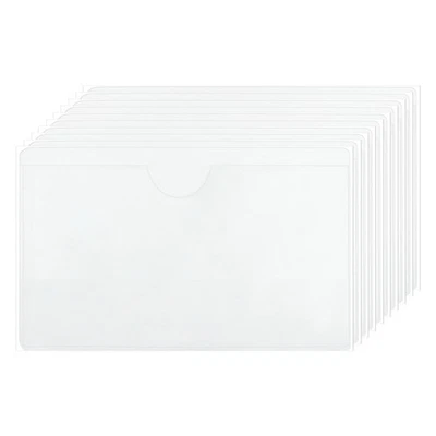 45 Pcs Self Adhesive Index Card Pockets with Top Open, 3.9" x 2.4" Label Holder Foto 1 de 4