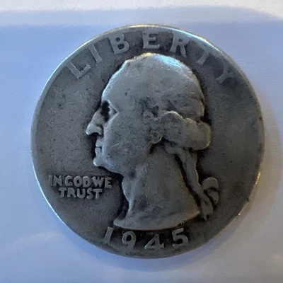 1945 Washington Silver Quarter; no mint mark - Image 1 of 2