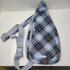 Vera Bradley Essential Sling Backpack Snowy Plaid Never Used. Fun Easy To Use - Picture 1 of 7