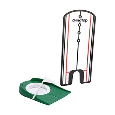  Golf Putting Alignment Mirror with Putting Cup Putting Mirror with Hole Cup - Image 1 of 4