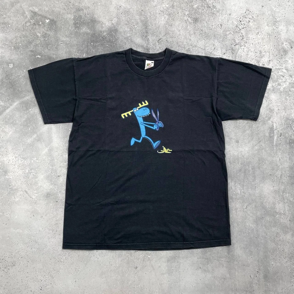 Camiseta De Colección 2004 Happy Tree Friends Grumosa Difícil de Encontrar Difícil de Encontrar Dibujos Animados Desteñida Negra Talla L Foto 1 de 4