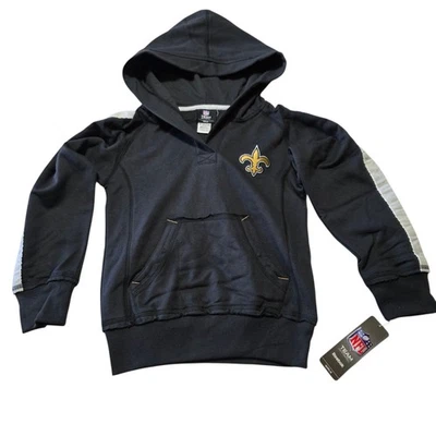 New Orleans Saints Girls  Small Pullover Hoodie Jacket Saints Logo NWT - Image 1 of 4