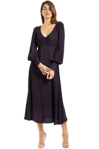 Zimmermann schwarzes Langarm Midikleid Viskosemischung Gr. US 6 (AU 2) - Bild 1 von 13