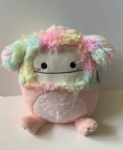 Squishmallows FuzzAMallow 12" Diane the Bigfoot con pelo arco iris felpa suave - Imagen 1 de 6