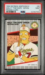 1994 SkyBox Simpsons Series 2 Promo B1 Willy The Dupe Dipkin PSA 9 Mint POP 23 - Picture 1 of 2