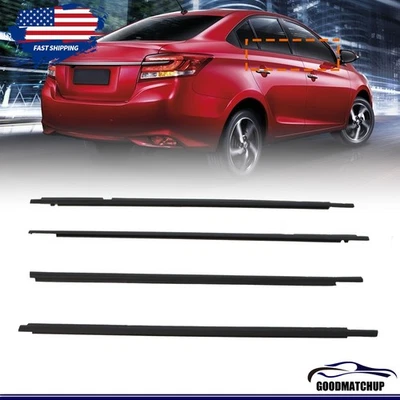 4 piezas para Toyota Corolla 2003-2008 tiras climáticas molduras de ventana cinturón de sellado Foto 1 de 4