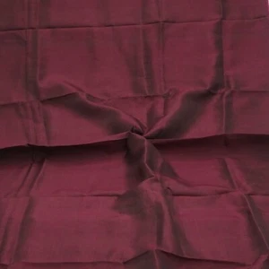 Vintage Burgundy 100%Pure Silk Handloom Sari Remnant 4YD Craft Fabric Silk Scrap - Picture 1 of 4