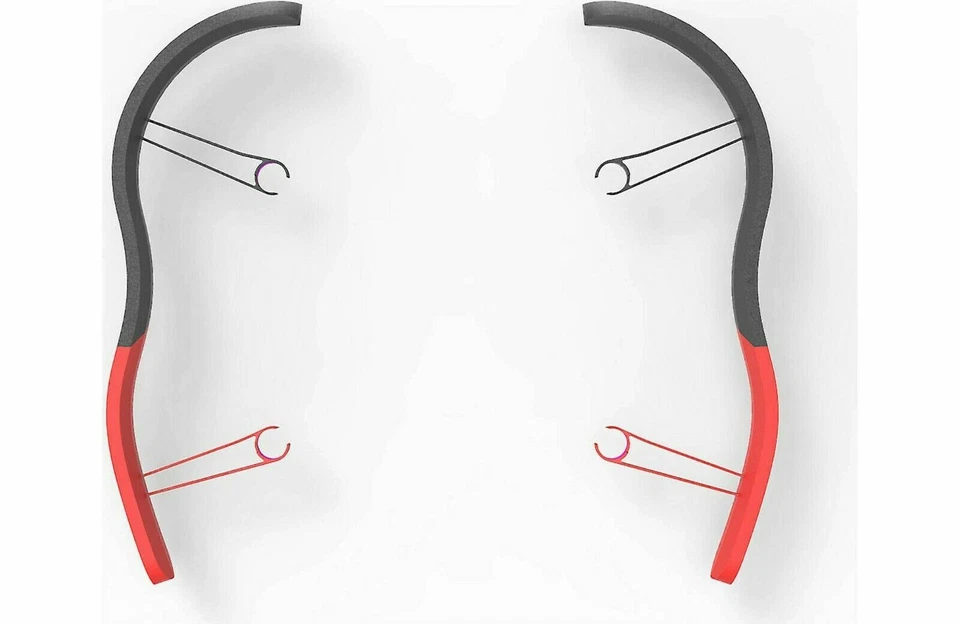 Drone Parrot Bebop 1 para-choques de espuma EPP PF070077 protetores de hélice vermelho/preto - Imagem 1 de 3