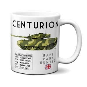 Personalised CENTRUION Tank Mug British military WW Gift Cup BPM10 - Picture 1 of 6