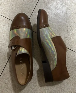 Justin Reece England Womens Single Strap Monk Shoes In Tan UK Size UK 6 - Picture 1 of 12