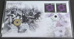 Australia 2024 PNC Remembrance Day Animals in War Purple Poppy $2 UNC Coin - Picture 1 of 1