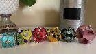 Set of 6 Origami Paper Christmas Ornaments  Embellished Studded Hand Made