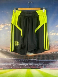 Chelsea Football Soccer Shorts Black Green Adidas Polyester Men Size M - Picture 1 of 11