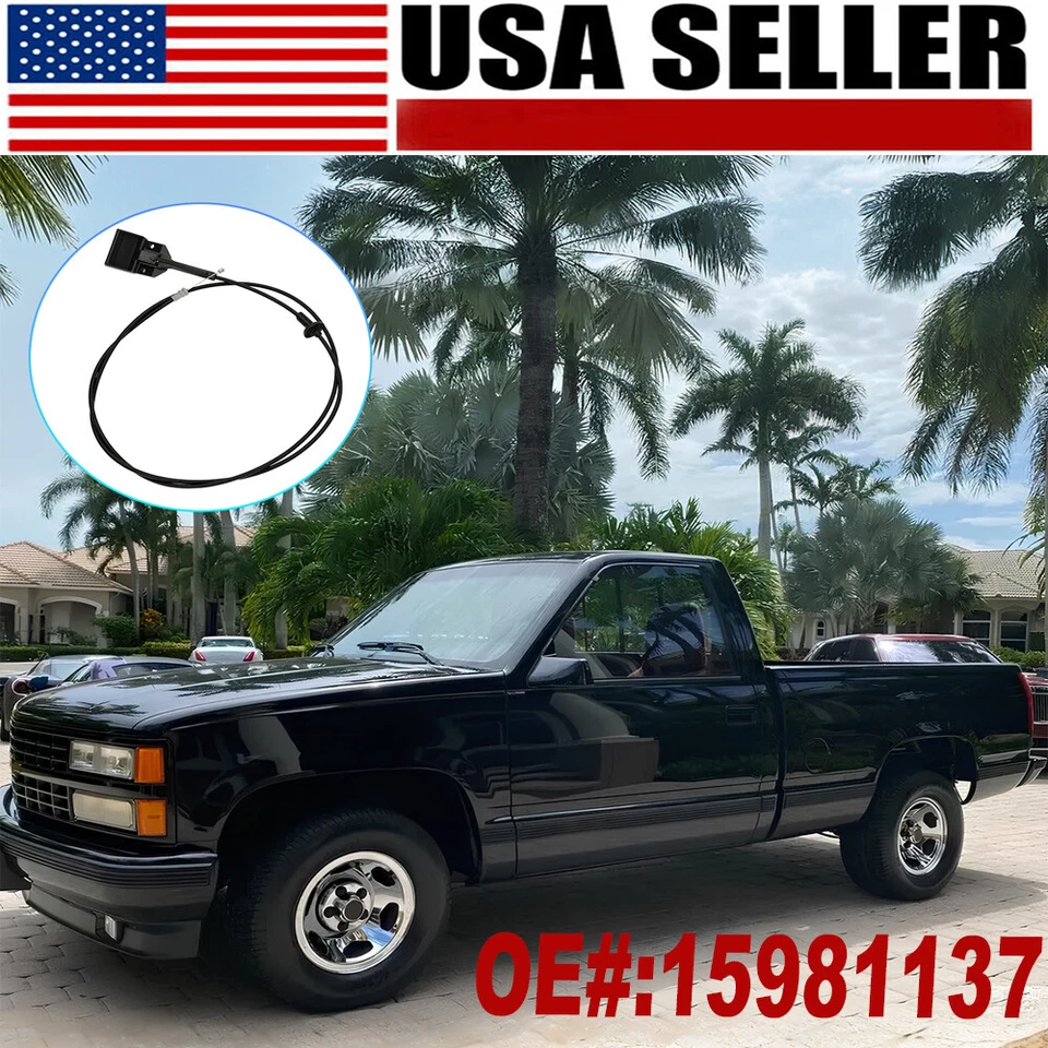 Cable de liberación de capó con mango 15981137 para Chevy C1500 C2500 C3500 GMC K1500 K2500 Foto 1 de 4