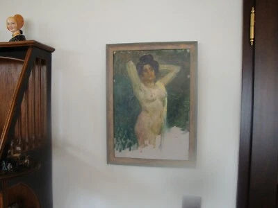 Volz, Wilhelm (1855-1901) Weiblicher Akt  Öl/Lw./Kt - Bild 1 von 4