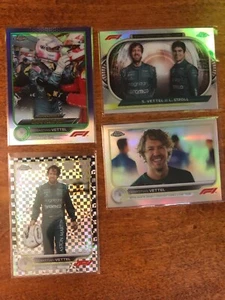 Formula 1 Topps chrome Sebastian Vettel 4 card lot (including purple/green 177) - Picture 1 of 2