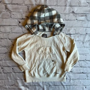 Lucky Brand Kids California Bear Hoodie Sweatshirt Camping 3T Top Neutral Shirt - Picture 1 of 10