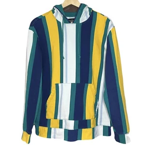 Pacsun Stripe Color Block Hoodie Sweatshirt Herren Medium Retro 90s Fresh Prince - Bild 1 von 9