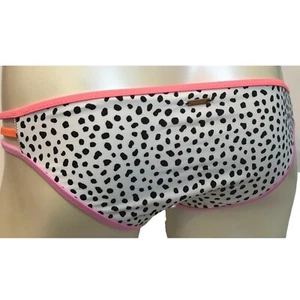Victoria's Secret White Pebble Dot The Strappy Cheeky Swim Bottom S - Picture 1 of 2