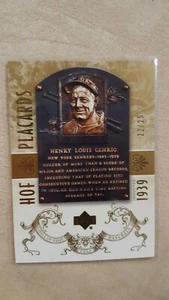 2005 UD HALL OF FAME PLACARDS GOLD * LOU GEHRIG * #91 * S/N 22/25 * - Picture 1 of 2