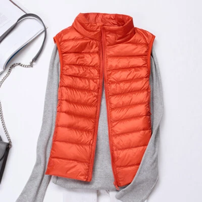 Women Warm Duck Down Vest Ultralight Coat Jacket Sleeveless Waistcoat Puffer Top - Image 1 of 4