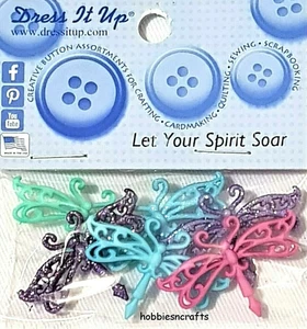 Let Your Spirit Remontarse 9367 Novedad Dress it up Botones Libélulas Tarjetas - Picture 1 of 3