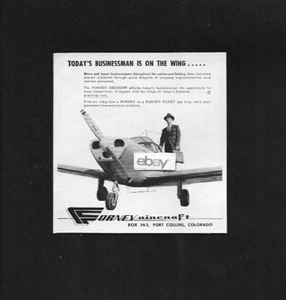 FORNEY FLUGZEUG FORT COLLINS COLORADO GESCHÄFTSMANN IST AUF DEM FLÜGEL 1957 AD - Bild 1 von 1