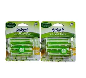 Lot of 2 Refresh Your Car | Air Freshener Vent Sticks Cucumber Melon 4 per pack - Picture 1 of 1