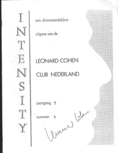 Dec 1995 Intensity Club Nederland 9:3 ~ songwriter Leonard Cohen original photo - Picture 1 of 2