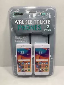2 Pack Walkie Talkie Phones 120 Foot Range Flexible Antenna - Zdjęcie 1 z 2