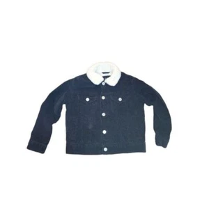 Gap Sherpa Lined Sherpa Jacket Youth Sz S Boys Button Up Long Sleeve Winterwear - Picture 1 of 5