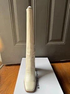 Marc Fisher Womens Dacea Ivory Knee-High Boots Ivory 7.5 Medium - Picture 1 of 3