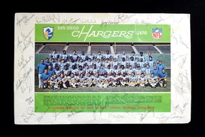 orig. 1970 San Diego Chargers *TEAM-SIGNED Lg. Dodge Dealers Photo* L. Alworth++ - Picture 1 of 9