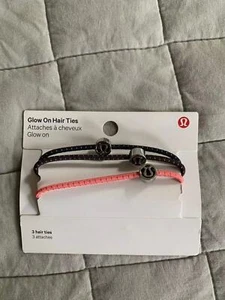 NWT Sold Out~Set Of 3~LULULEMON Glow On Hair Ties - Bild 1 von 22