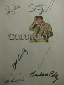Guión de TV firmado por Columbo X6 asesinato por libro Peter Falk Steven Spielberg Milner rp - Imagen 1 de 1