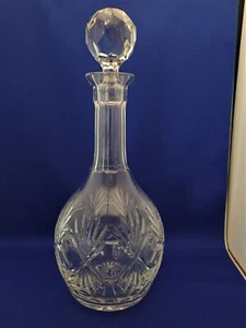 Vintage Wedgwood Crystal Fan & Dot Cut Decanter WWC5 Pattern Scarce Signed - Picture 1 of 7