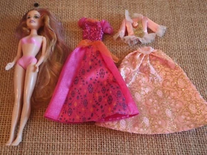 Mattel Barbie Muñeca Rubia 1999 Púrpura Raya Princesa Vestidos Conjunto - Imagen 1 de 7