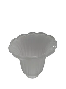 Vintage Glass Frosted Tulip Ceiling Fan Globe Lamp Shade 2" Fitter Replacement  - Picture 1 of 10