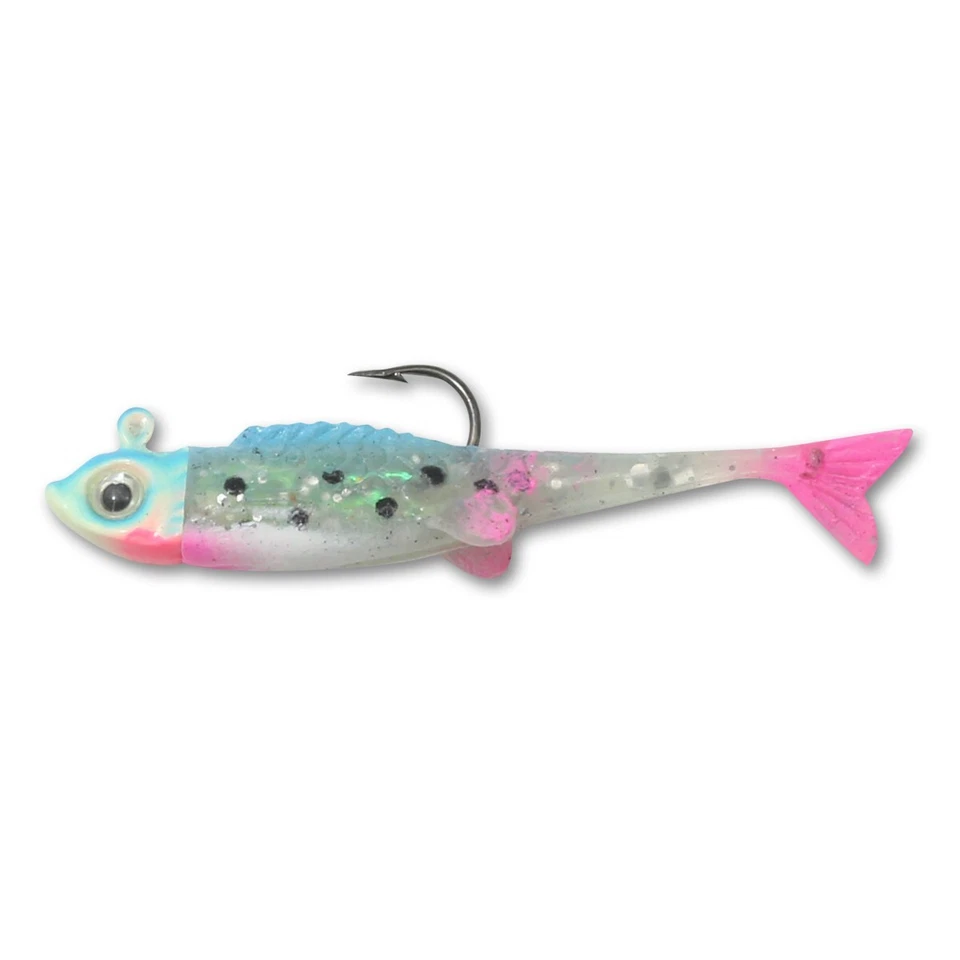 Northland Tackle Mimic Minnow Fry 1/16 OZ Glow Rainbow 2 aparejados 2 cuerpos adicionales Foto 1 de 1