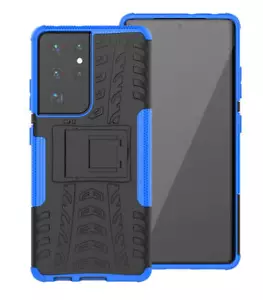Hülle für Samsung Galaxy S21 Ultra Rugged Amour Handyhülle Blau - Bild 1 von 4